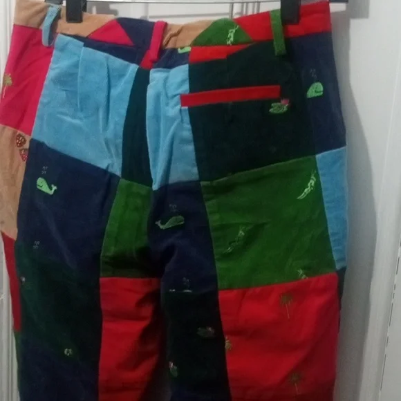Lilly Pulitzer Multicolor Patchwork  Corduroy Pants - Picture 8 of 11